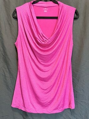 Worthington Hot Pink Polka Dot Sleeveless Tank